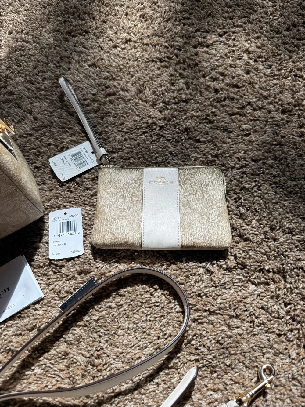 Coach satchel beige